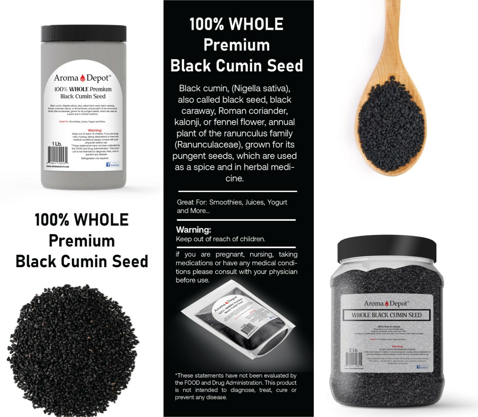 Black Cumin Seed NIGELLA SATIVA Black Seed Raw Semilla de Comino Negro