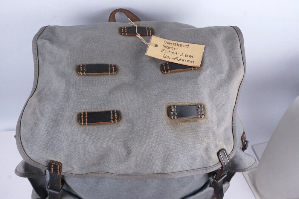 WWII GERMAN HEER MOUNTAIN TROOPER CANVAS BACKPACK Original authentic