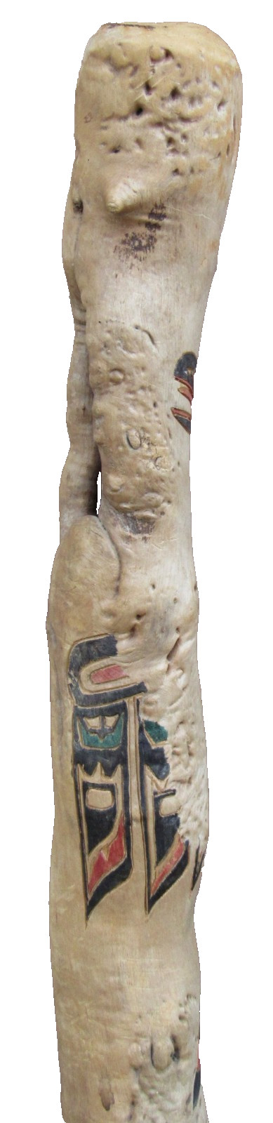 Northwest Coast Hand Carved SHAMAN Totem Walking Talking Stick Cane Pole STAFF