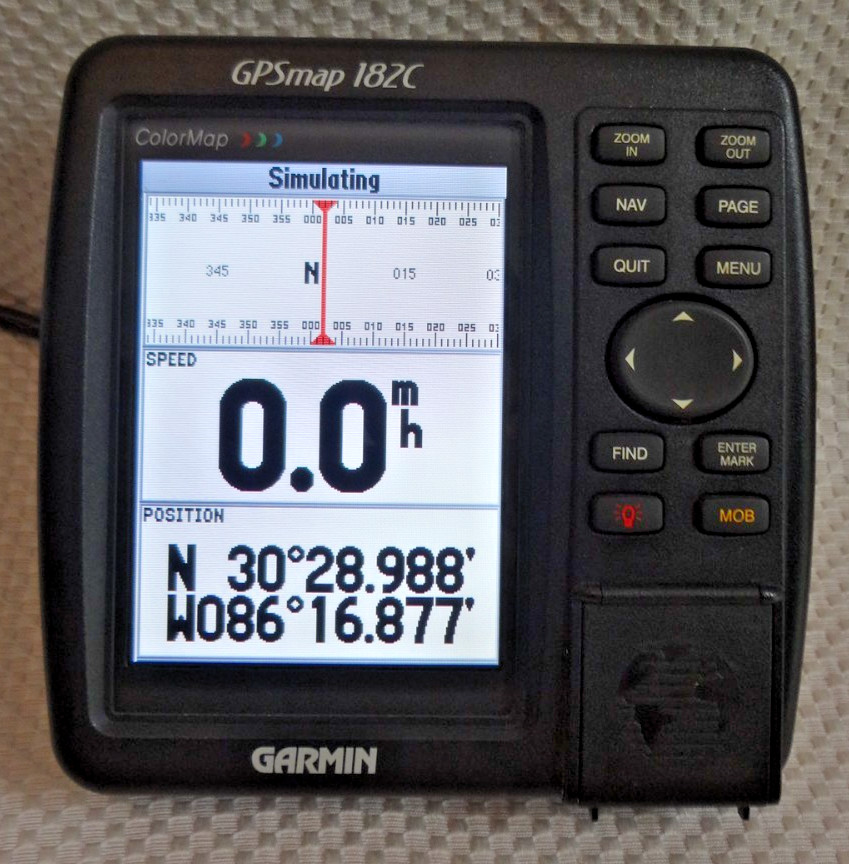 GARMIN GPSMAP 182C MARINE CHART PLOTTER FISHFINDER GPS UNIT w/ POWER KNOBS COVER