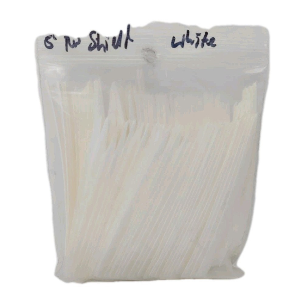 100pk Archery Arrow Feathers 5" Right Wing: Shield White