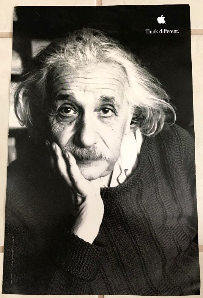 Einstein "Questoner" Apple Think Different Advertising  Campaign “Genius” Poster