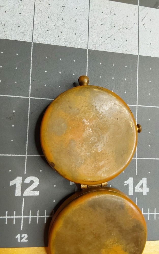 Made in Germany Hinged Folding Brass Compass