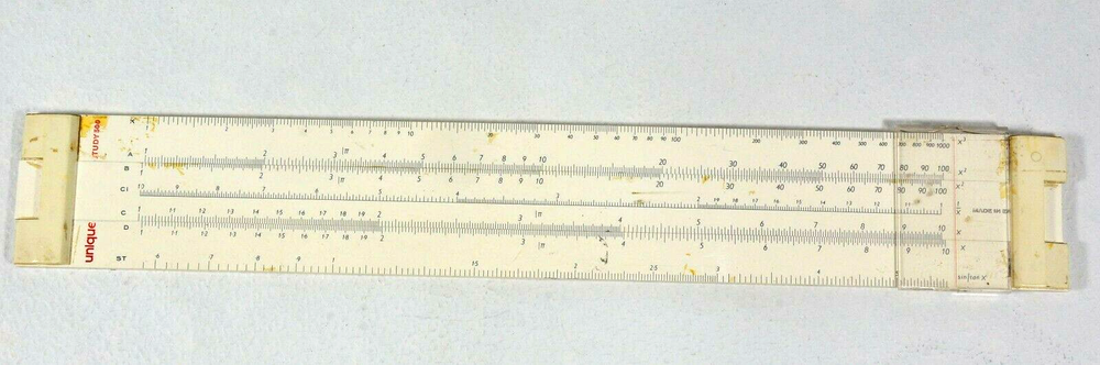 UNIQUE UNIVERSAL STUDY 500 Slide Rule Plastic has Cursor no Case
