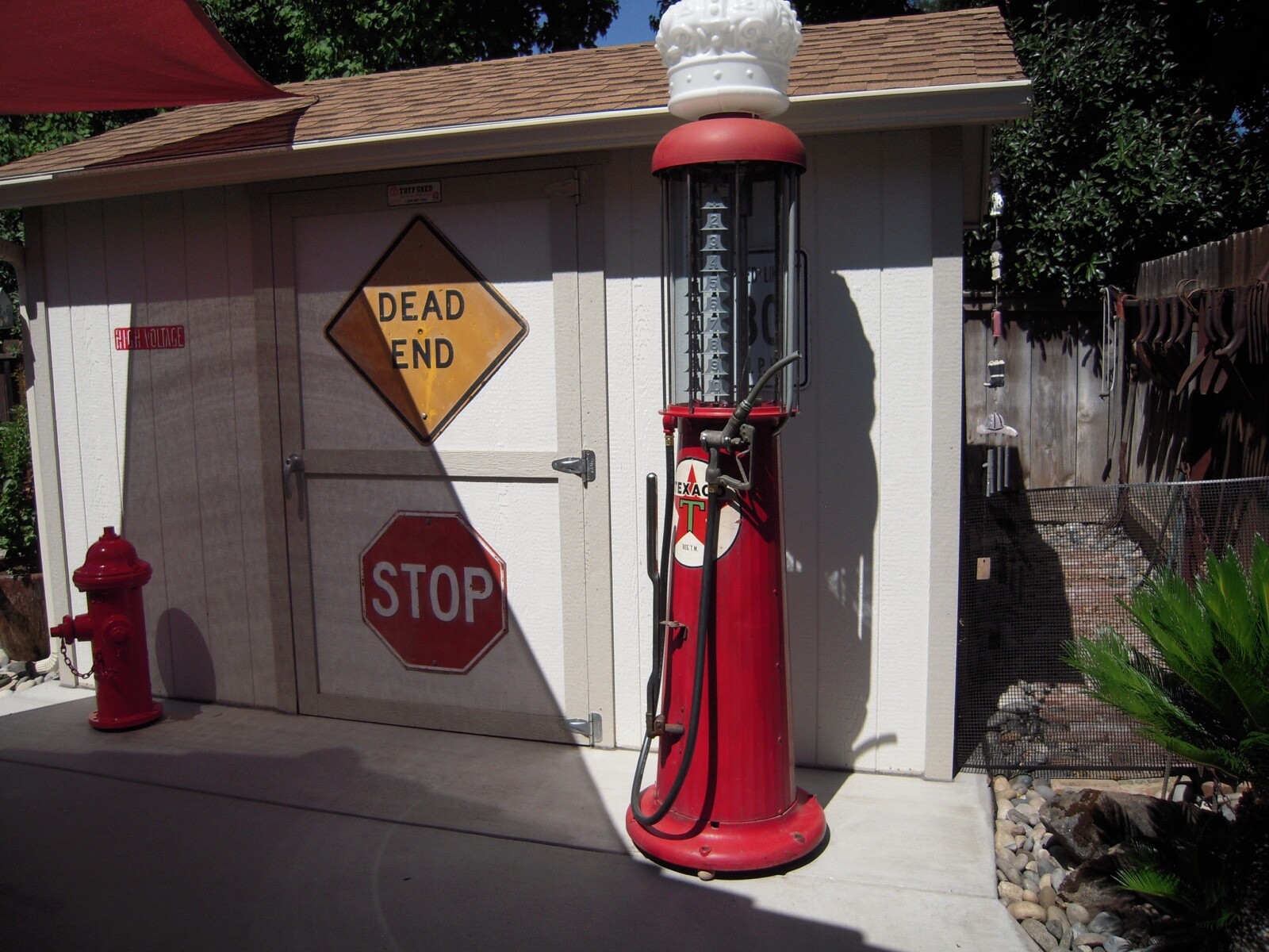 GAS PUMP HOSE 8 FOOT X 3/4" BRASS ENDS DISPLAY HOSE FOR PUMP RESTORATION ONLY