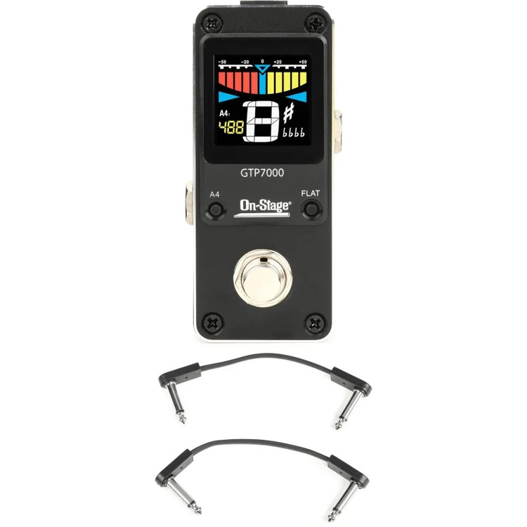 On-Stage Mini Pedal Tuner with EBS Patch Cables