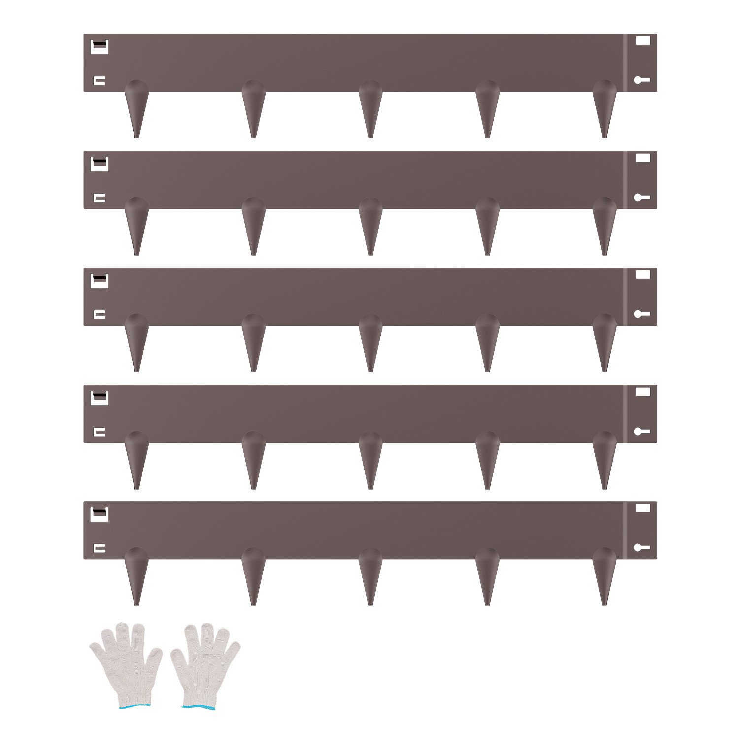 Steel Landscape Edging 5 Packs 39 x 4in Rust-Resistant Edging Border Brown