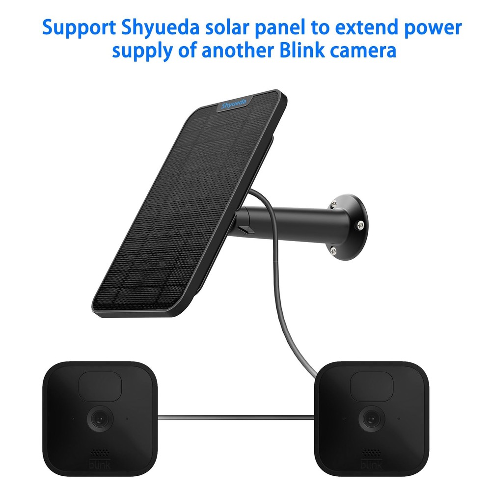Shyueda Solar Panel Extension Cable for Blink Camera - Expandable Power
