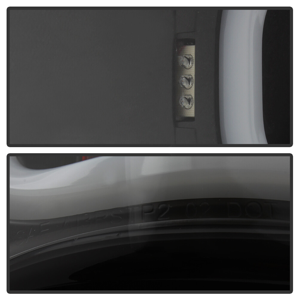 2009-2014 Ford F150 Pickup Black LED Tube Tail Lights Brake Lamps Set Left+Right