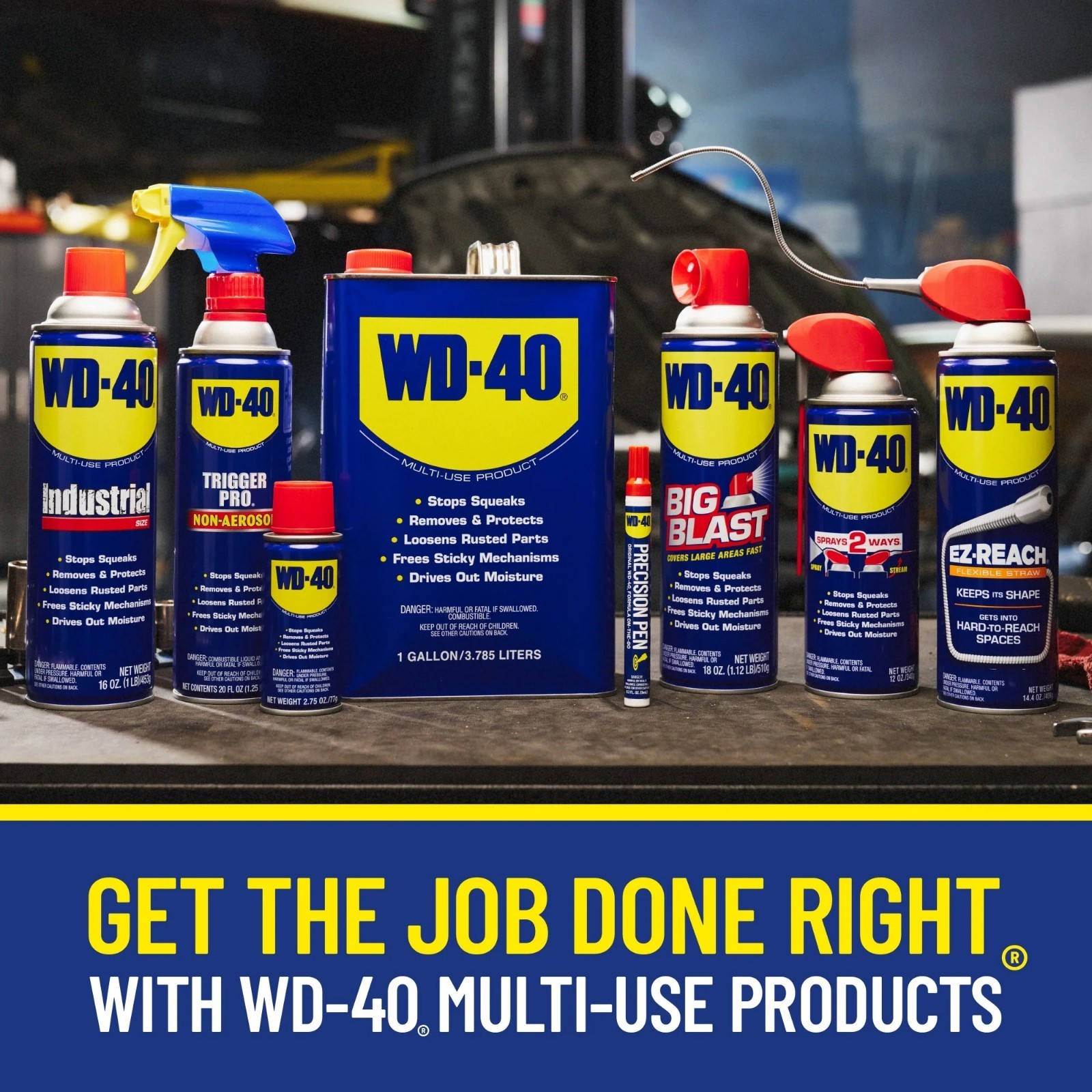 New Multi Purpose Original WD-40 Formula Lubricant Spray 3-PACK w/. Smart Straw