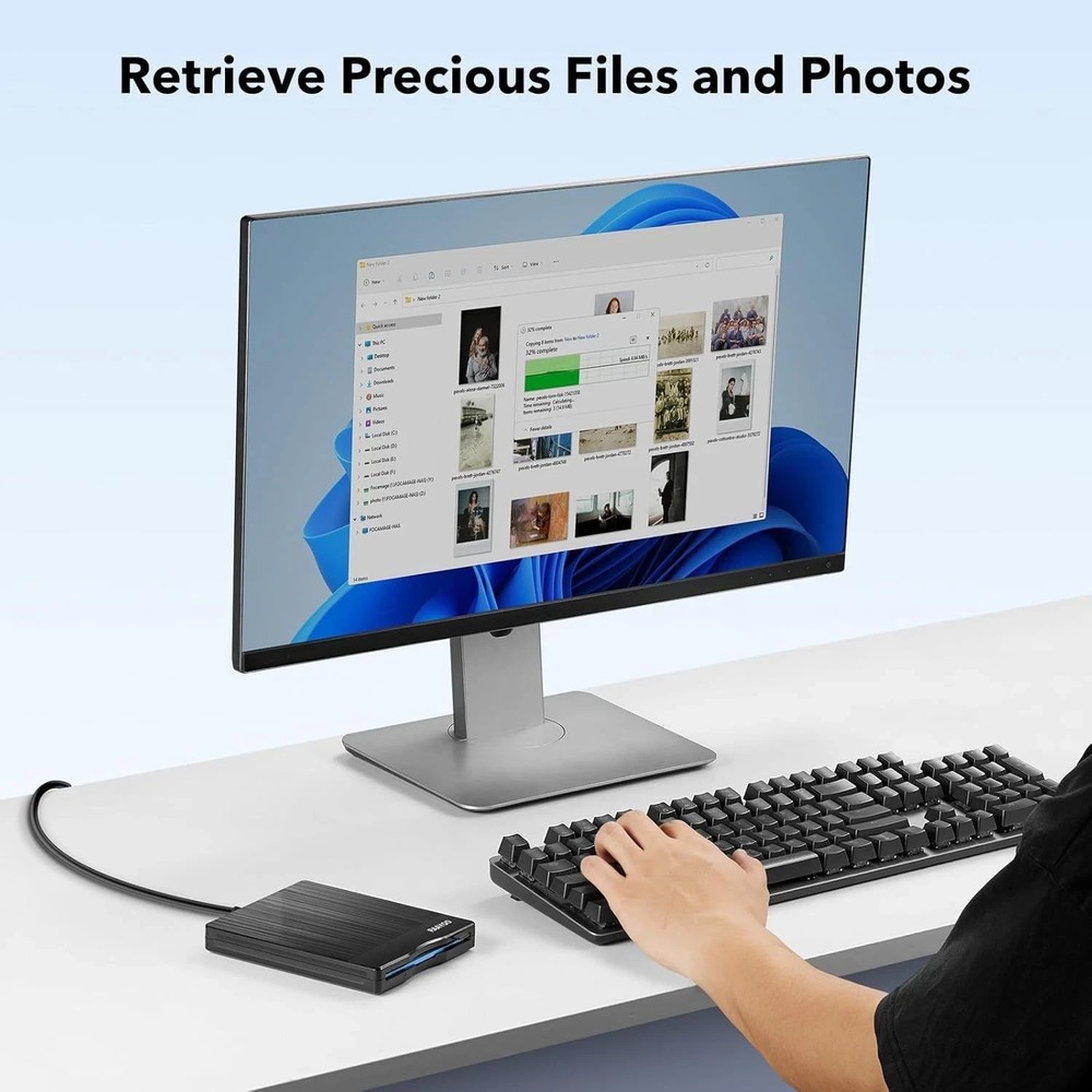 3.5" USB External Floppy Disk Drive – 3½ Inch Disk Reader