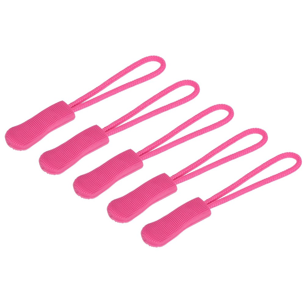 60pcs Zipper Pulls Pull Head Handle Replacement Tab Tag Cord Extender Rose Red
