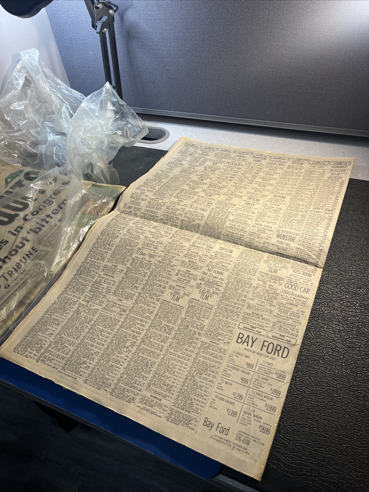 Lot of (2) President Richard Nixon Resignation Newspaper Evening Tribune SD