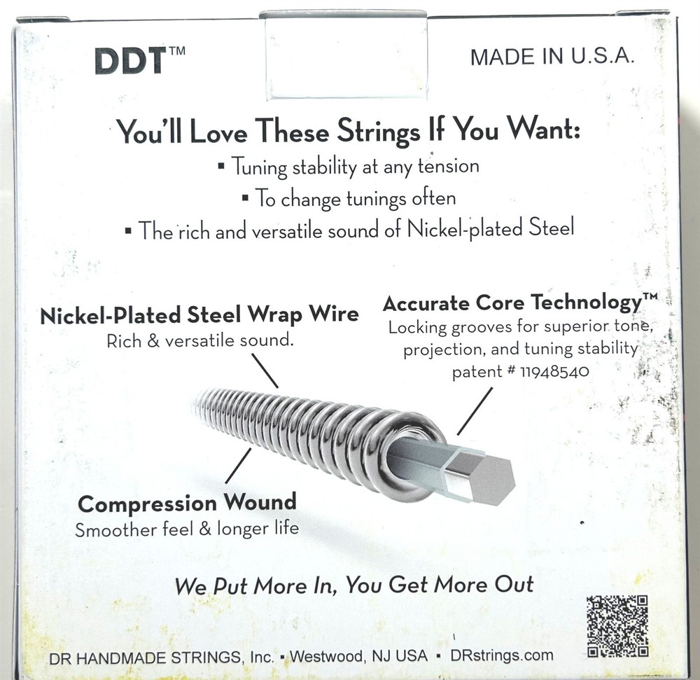 DR Guitar Strings 3 Sets Electric DDT Drop Down Tuning 11-54