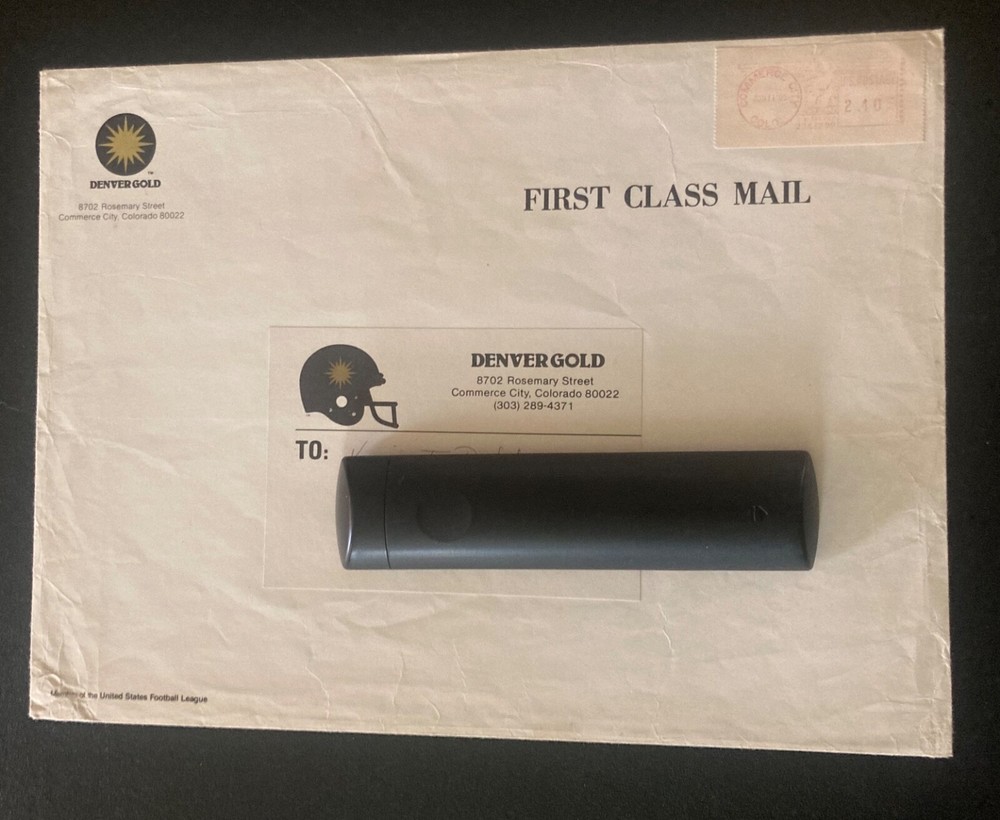 Denver Gold USFL Mailer Envelope