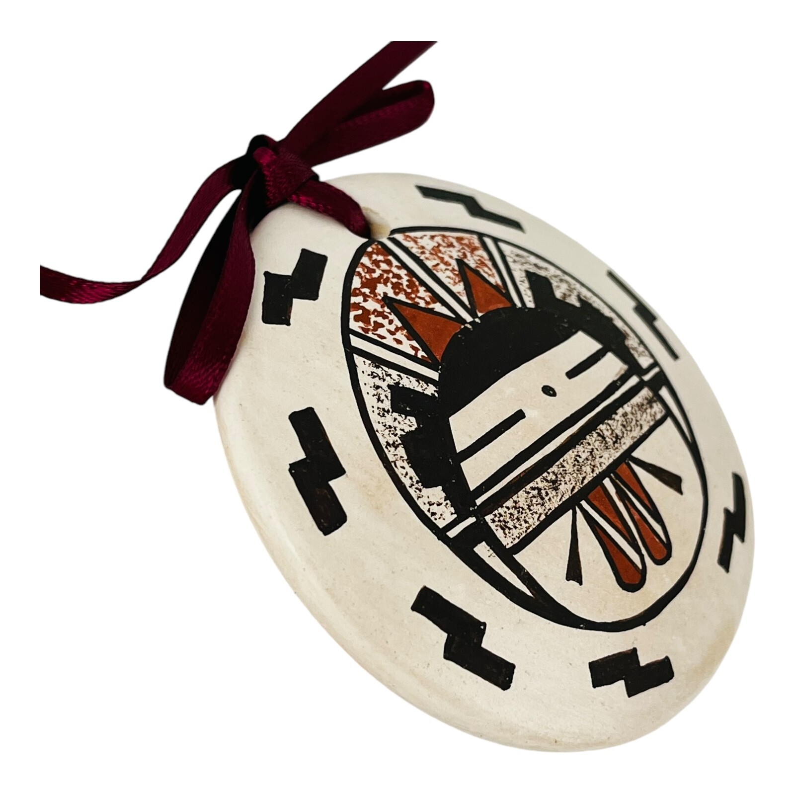 Signed Zuni Pottery Corn Maiden Kachina Christmas Ornament Lydia Vicenti Lalio