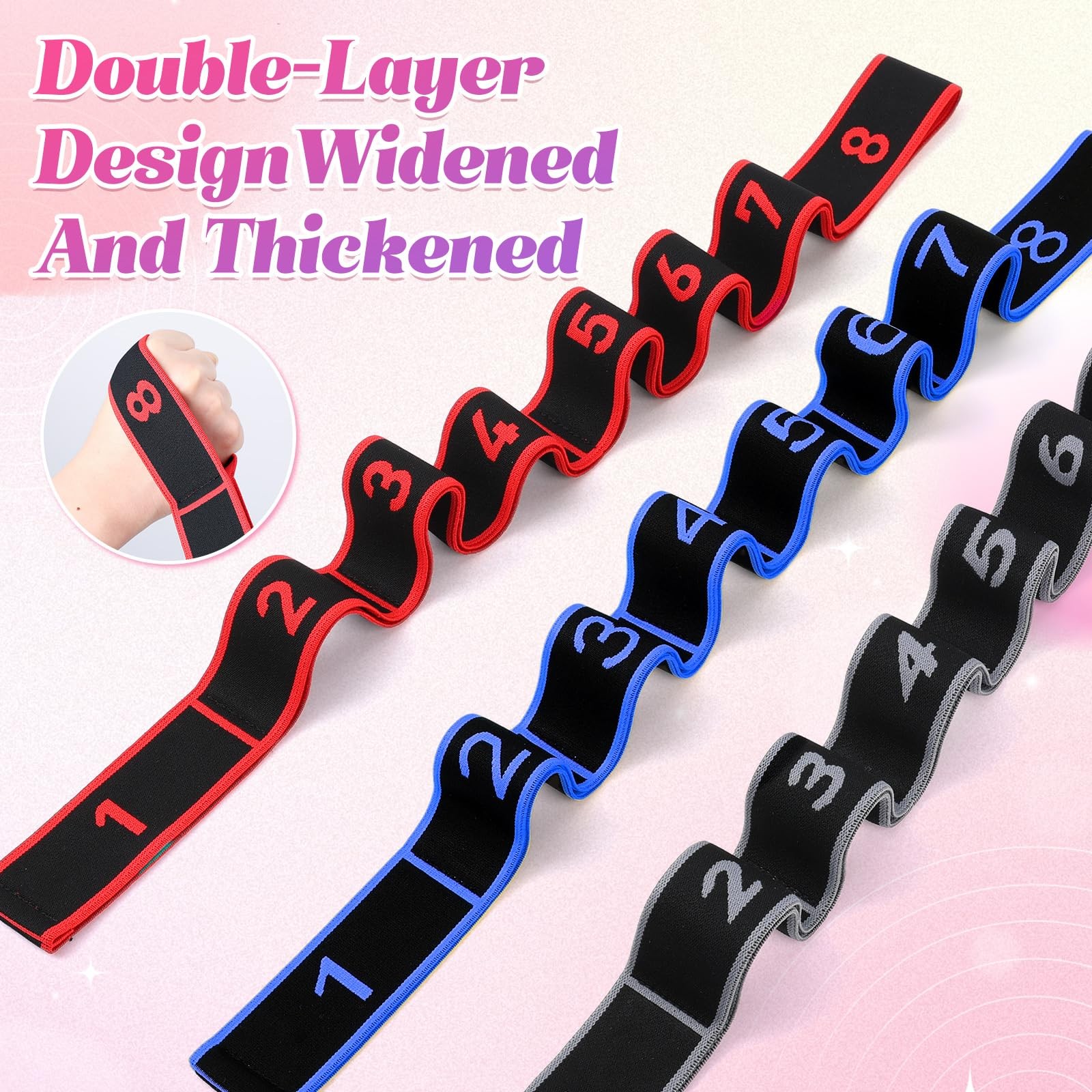 Fitness Resistance Bands with Handles, 2026 Upgrade Fitness Resistance Band f...