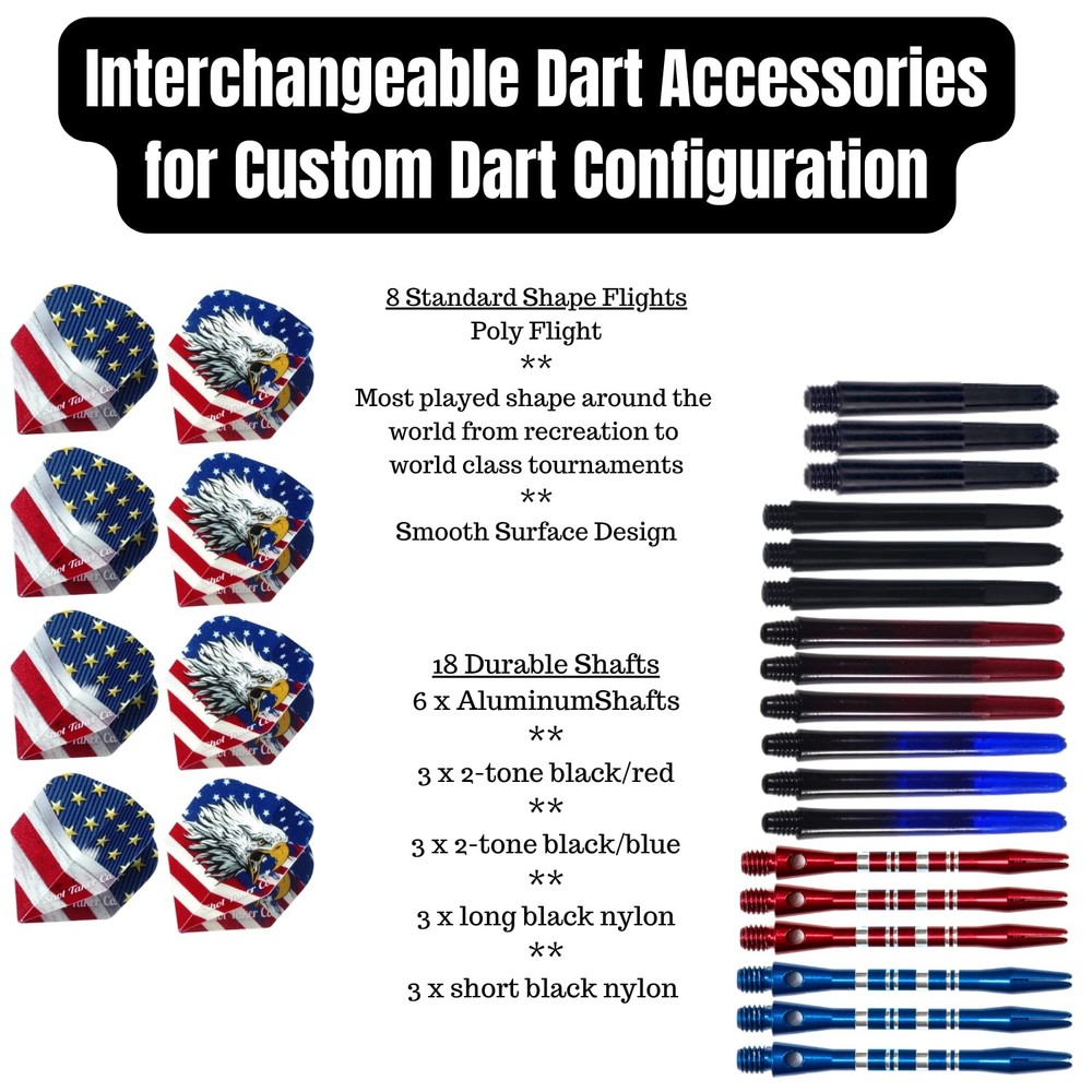 Soft Tip Darts Set - Professional Darts for Electronic Dartboard - Includes Bras