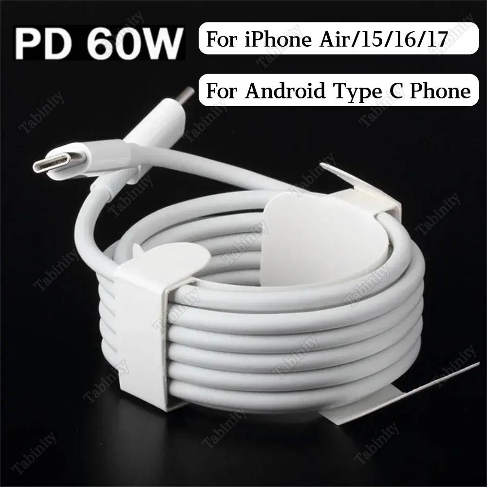 PD 60W USB C to Type C Fast Charger Cord Lot For iPhone Air 17 16 15 Pro Samsung