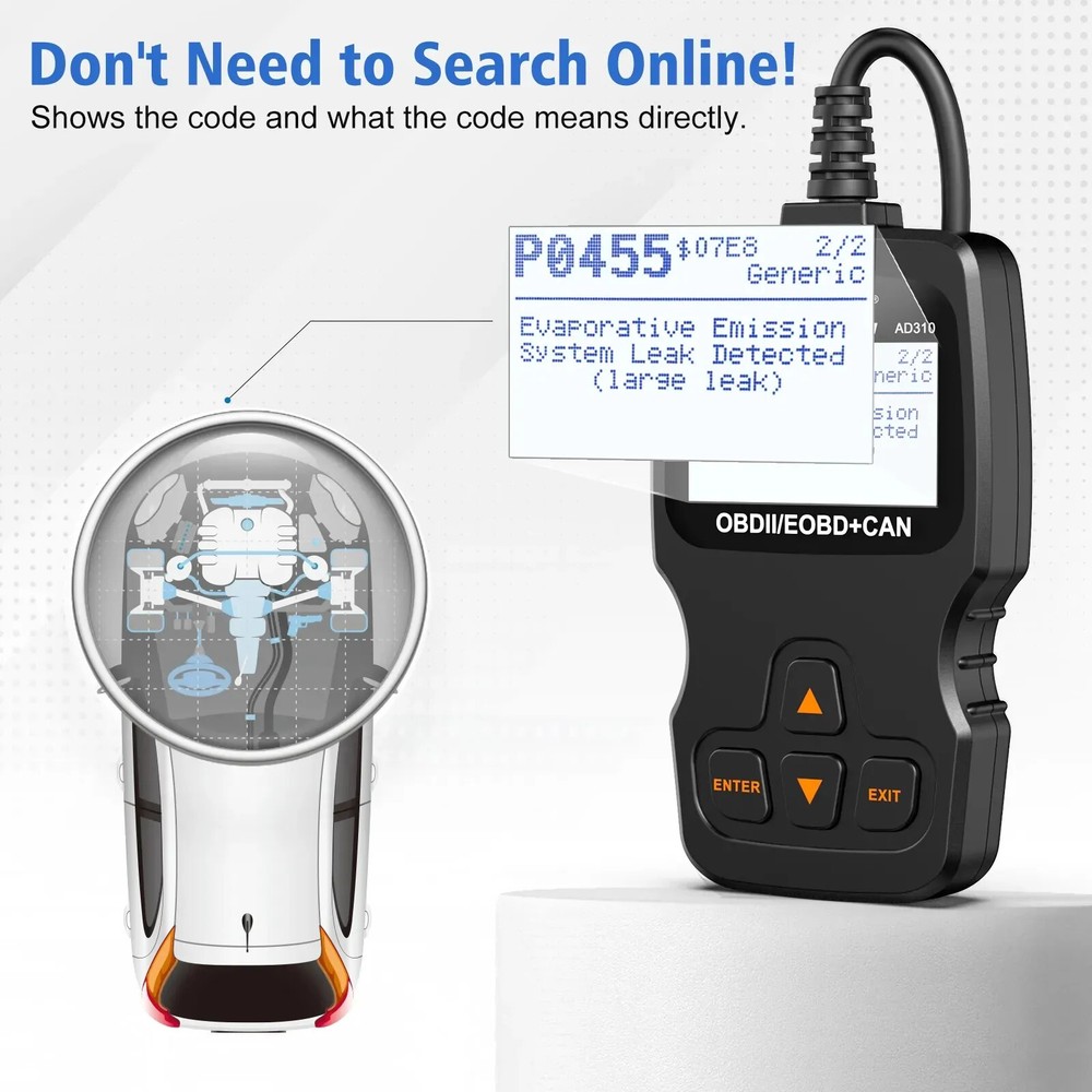 Ancel AD310 Engine Diagnostic Scan Tool Car Code Reader OBD2 Scanner Automotive