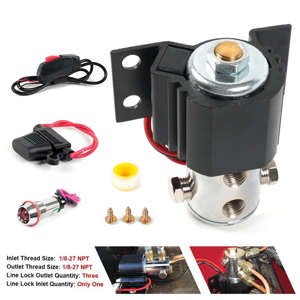 Aluminum Electric Line Lock / Brake Line Lock Kit Drag Racing / Hill-Hold 12–24V