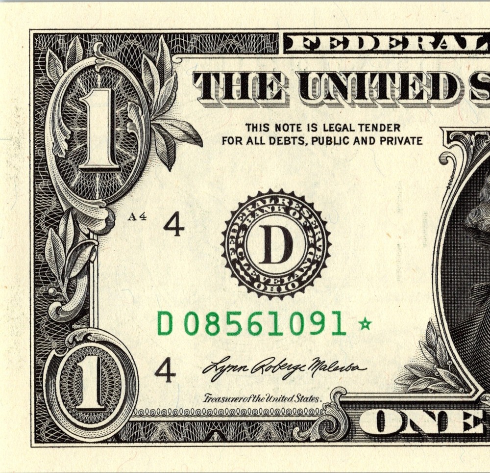 2021 D Star Note One Dollar Bill Regular Run Pack Note D08561091*