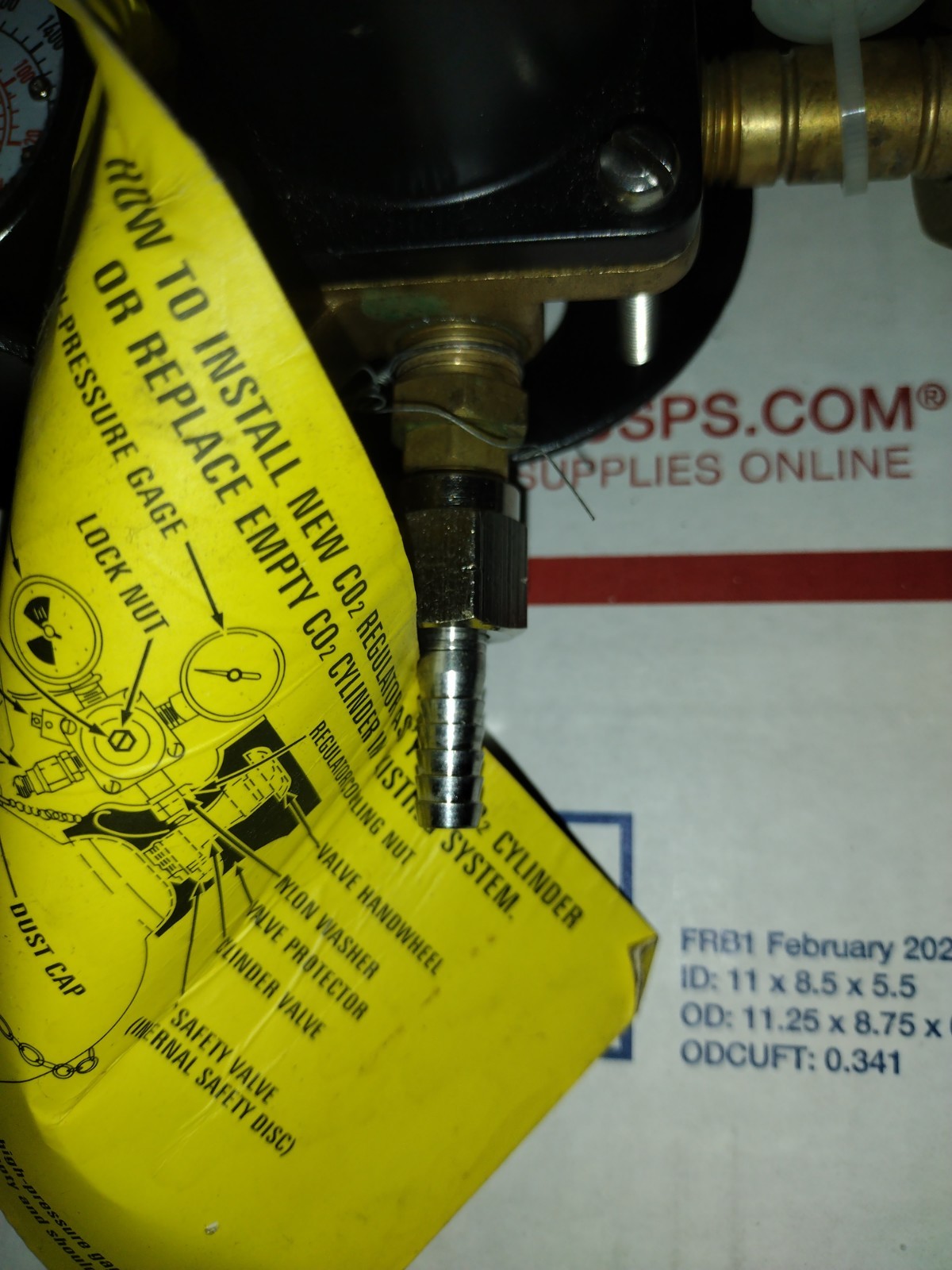 Cornelius Co2/Nitrogen Primary Gas Regulator With Metal Gauge Guard Soda/Beer