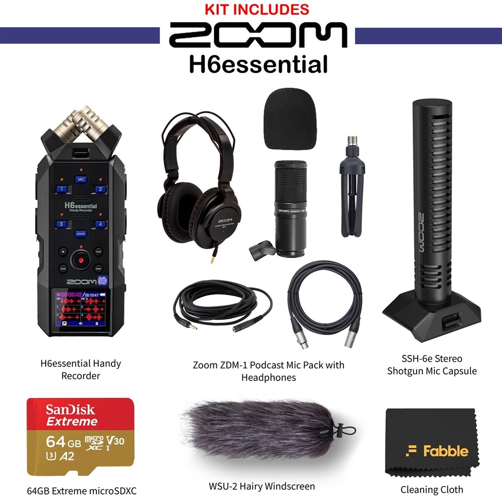Zoom H6 Essential Handy Recorder Bundle