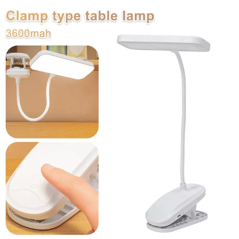 LED Desk Lamp Adjustable Neck Lamp with Clamp Eye-Caring Reading Desk Light