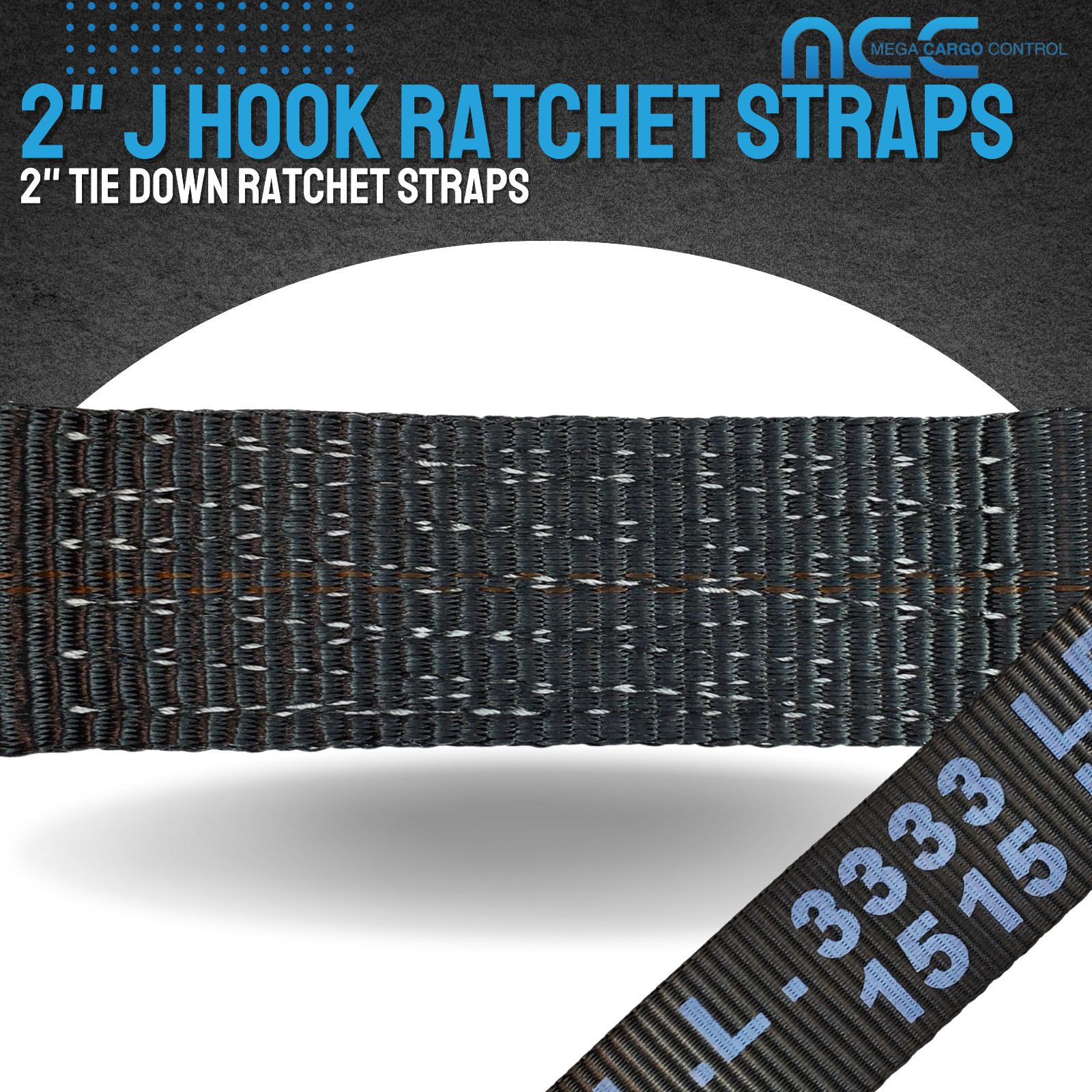 USA Heavy Duty 2" x 40' 50' 60' Ratchet Strap J Hook Flatbed Truck Farm Tie Down