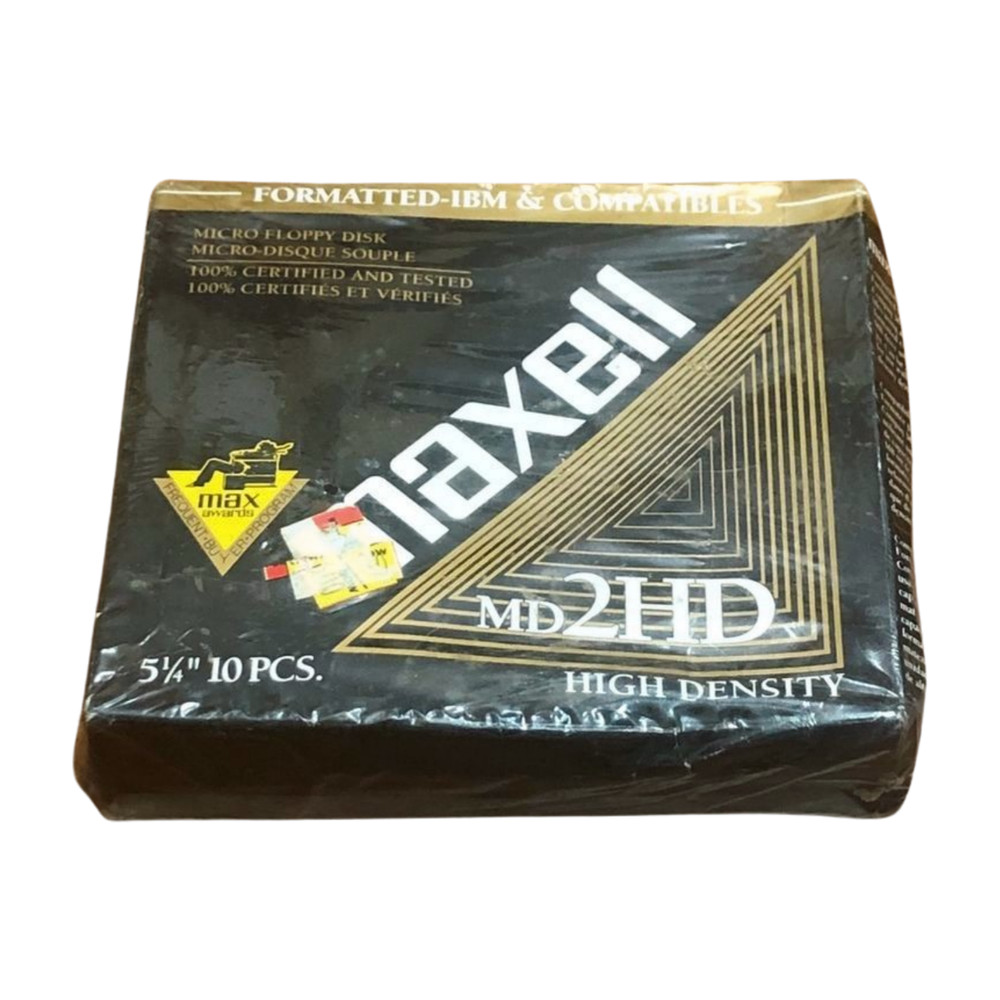 Maxell Floppy Disk MD2 HD 51/4 10-pcs