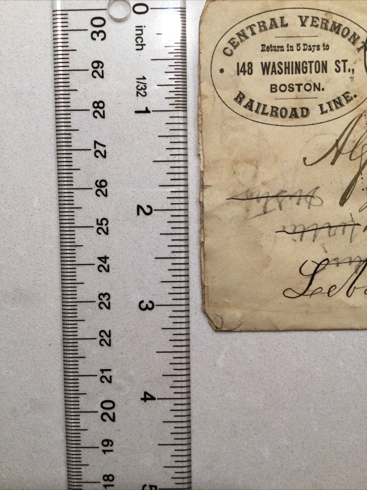 Rare 1880s Central Vermont Railroad Line Mast Yard NH Cancel 3c Postal Cover