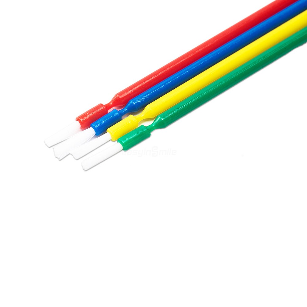 100Pcs Dental Disposable Micro Brush Bendable Applicator Eyelash Microbrush Tips