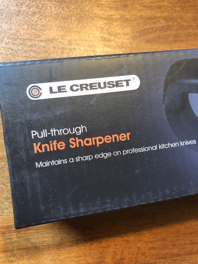 Pull-Through LE CREUSET Knife Sharpener for Professional Kitchen Knives NWT