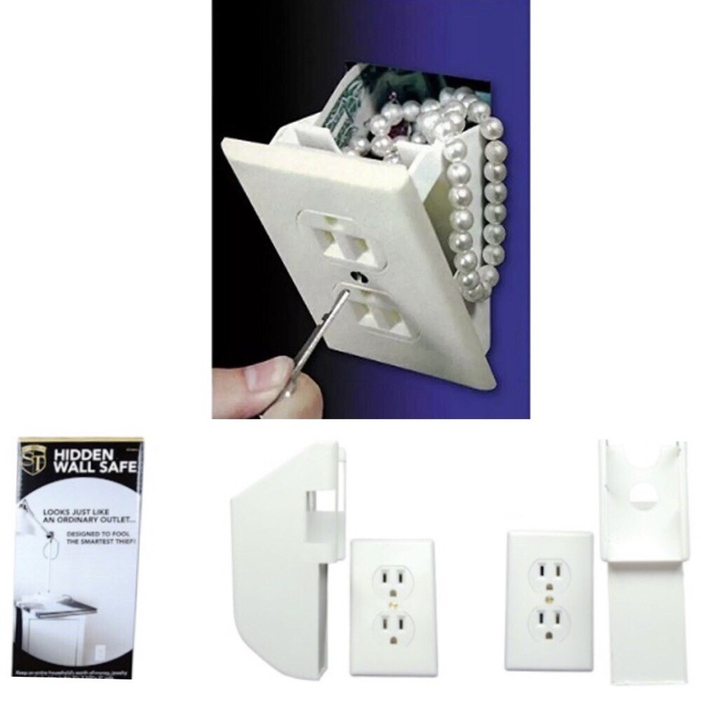 Wall Safe Electrical Outlet Socket Diversion Hidden Home Security Secret Stash