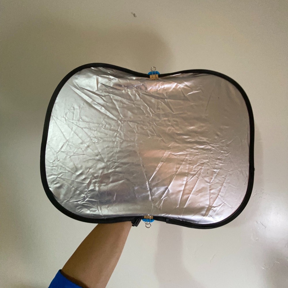 Small Foldable Silver Light Reflector For Photographer Outdoor With Bracket