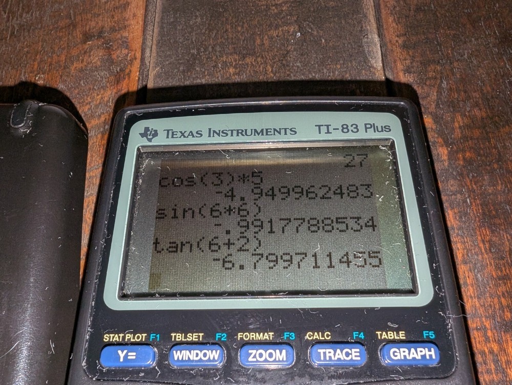 Texas Instruments TI-83 Plus Graphing Calculator Black W/ Cover Tested Working