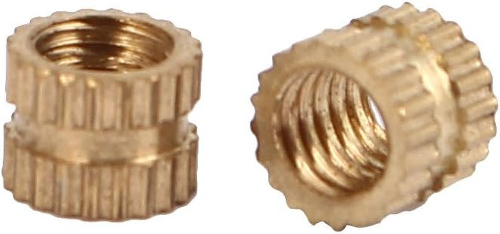 Knurled Insert Nuts - 200Pcs M4 X 0.7Mm Female Thread Brass Threaded Insert Embe