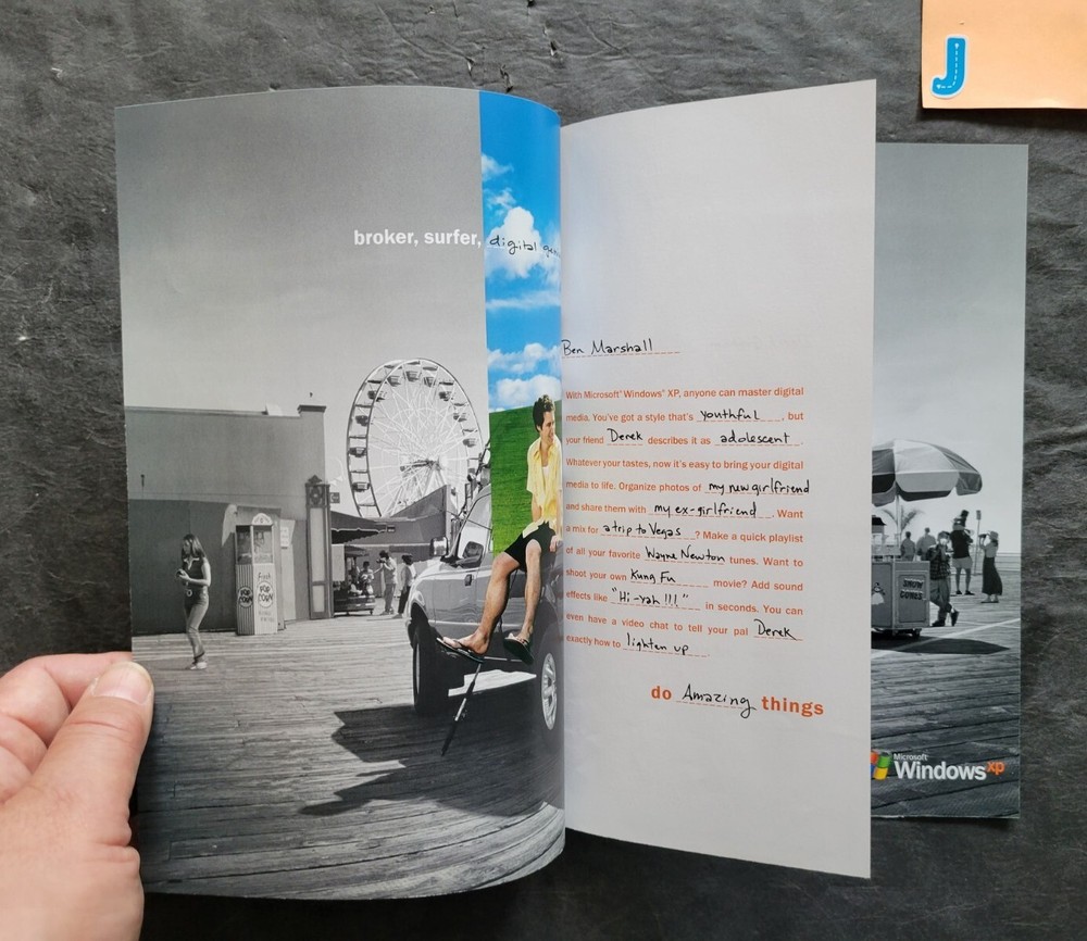 Microsoft Windows XP Software Promo 6 Page Print Magazine Insert Ad 2003
