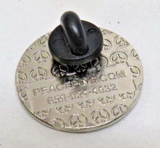 Make love not war Sunflower Peace Sign 1" Metal pinback button pin