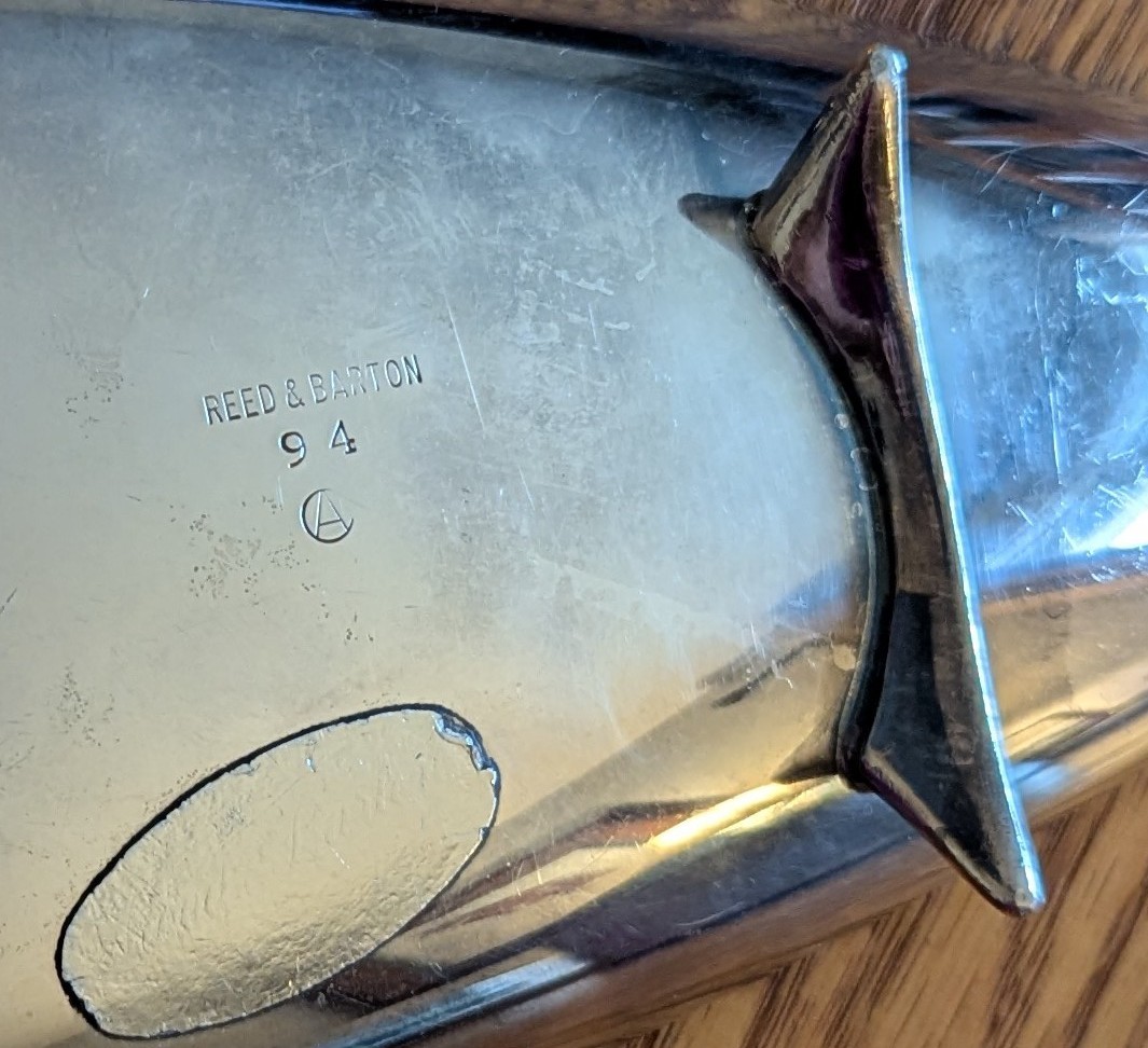 Vintage Reed & Barton #94 Silver Plated Teardrop 7" Dish Candy Nut Bowl MCM