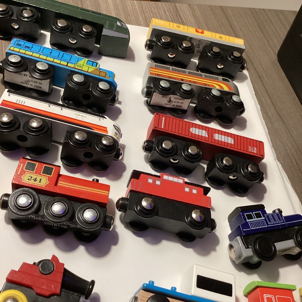 Wooden Train Car Lot