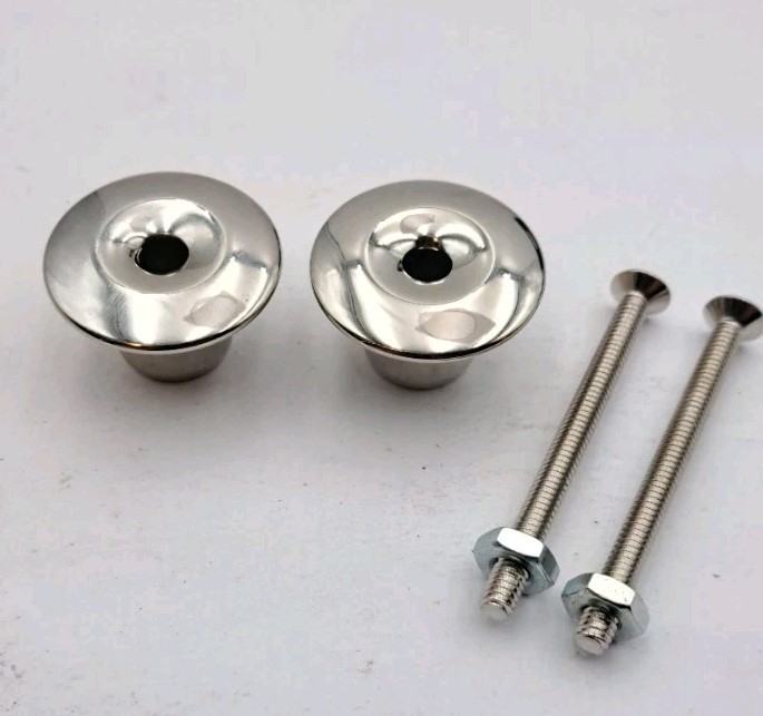 Reproduction Hoosier Cabinet Knobs Nickel Plated Drawer Door Pulls Hardware Pair