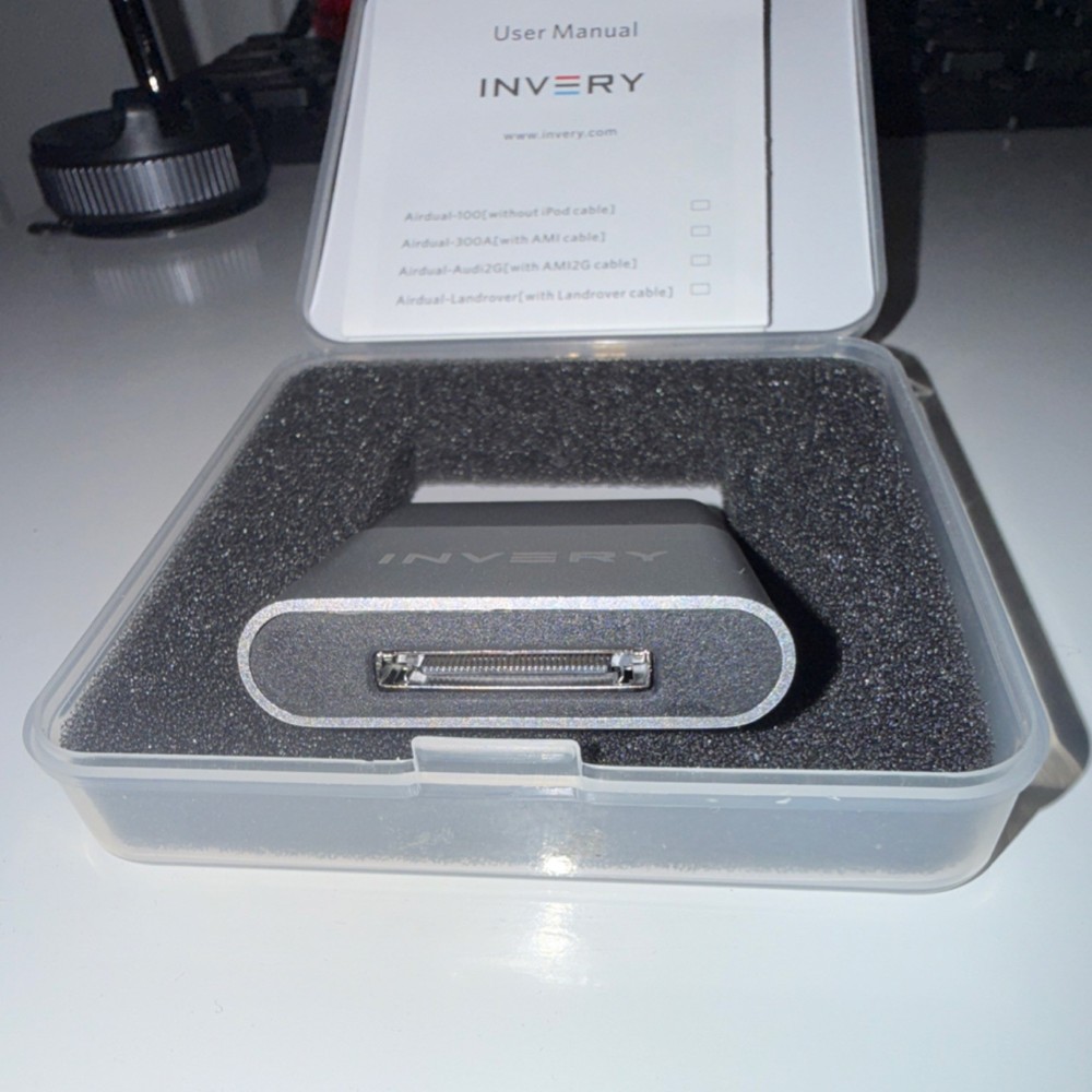 INVERY Airdual-100 Bluetooth Adapter for Car iPod, Compatible with Apple