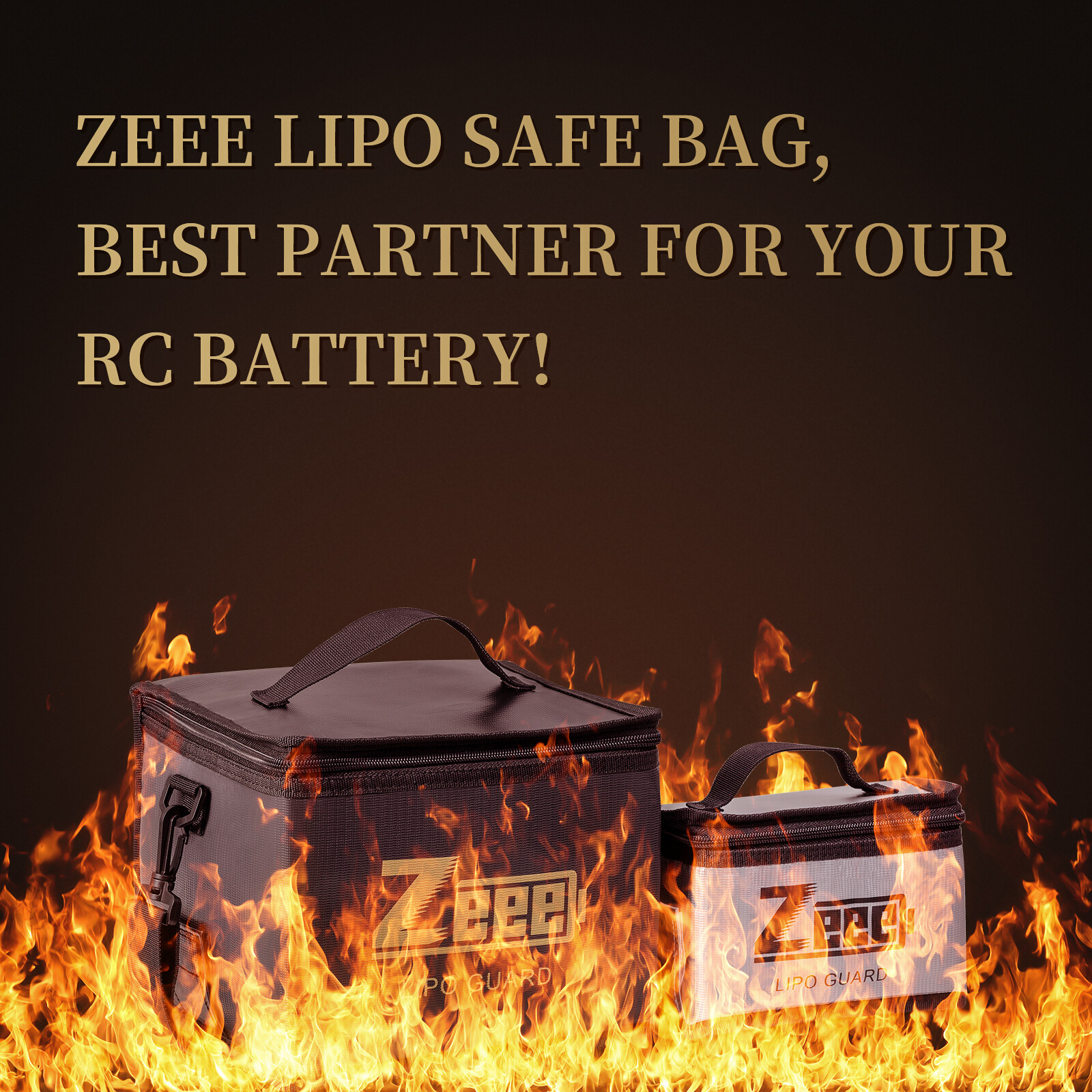 2xZeee Lipo Battery Safe Bag Guard Fireproof Explosionproof for Charge & Storage