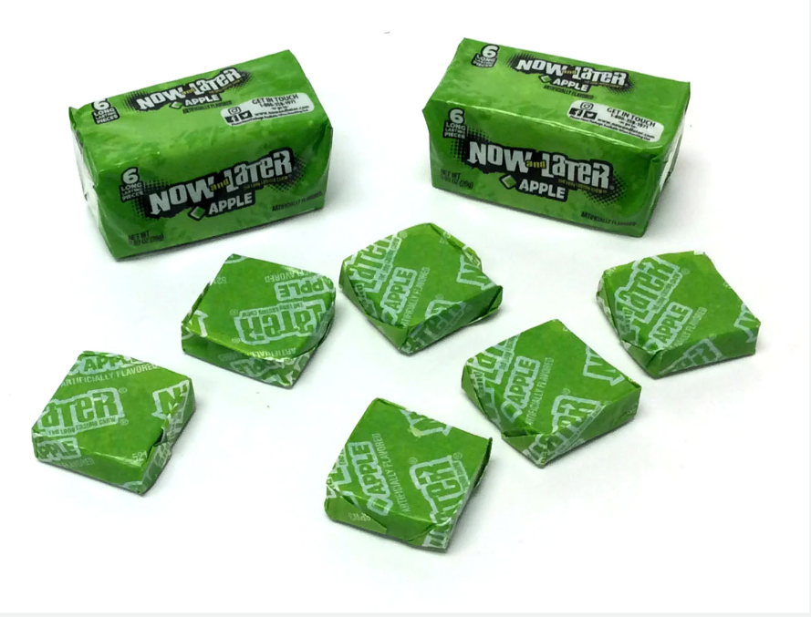 Now & Later Assorted Fruit Candy - 10 Assorted Fruit Flavors - 60 pieces