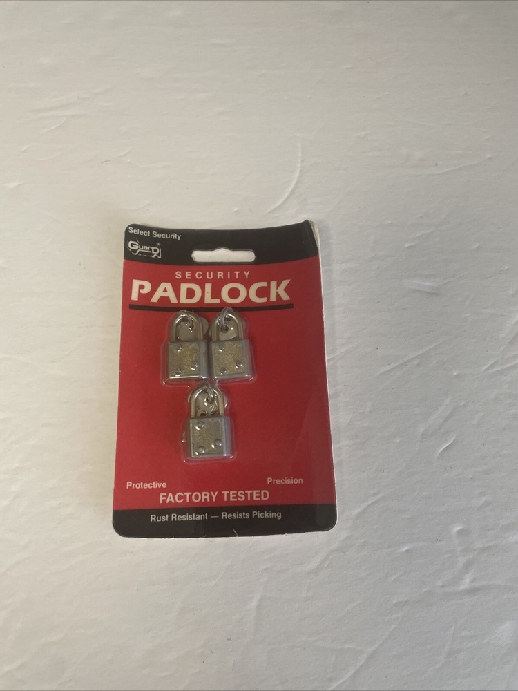 Guard Security Mini Padlock Locks 3 Pack Each With Keys