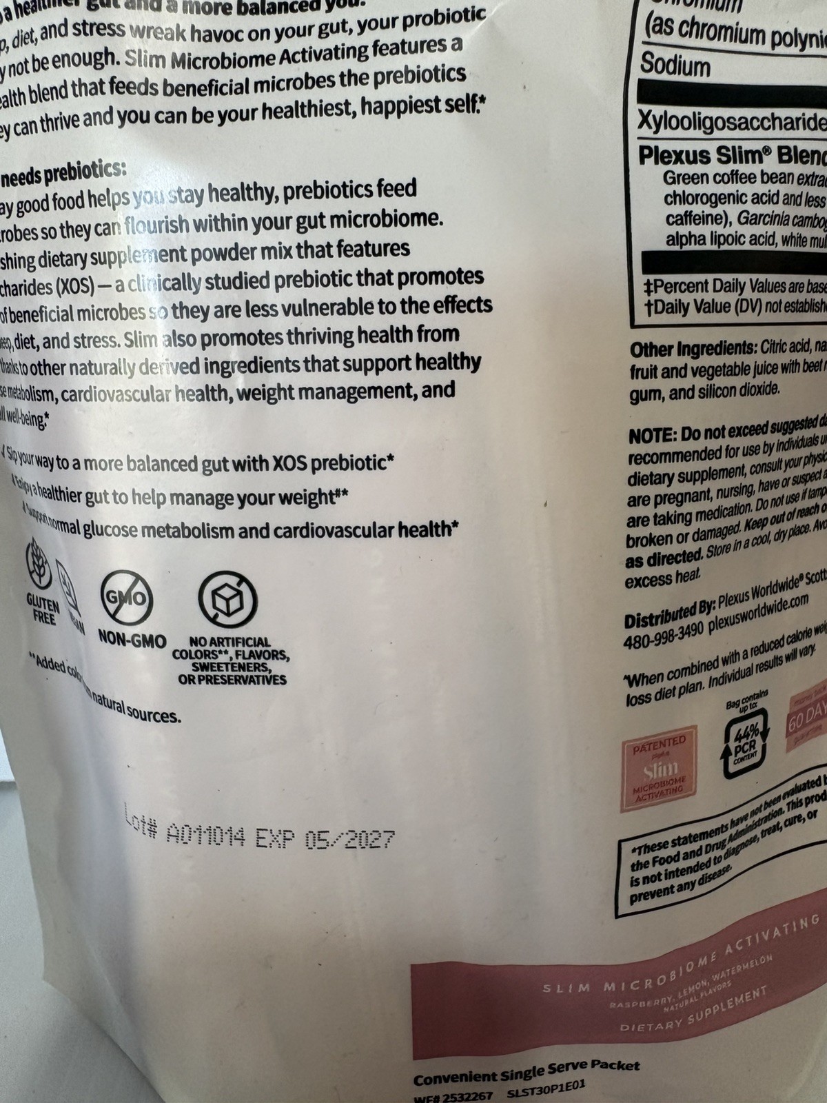 Plexus Slim Microbiome Activating 30 Packets Triplex ProBio 5 Bio Cleanse Raspbe