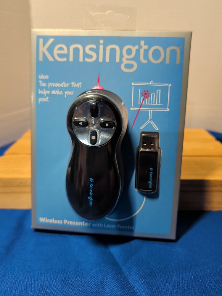 Kensington Wireless Presenter with Red Laser Pointer New With Box Damage