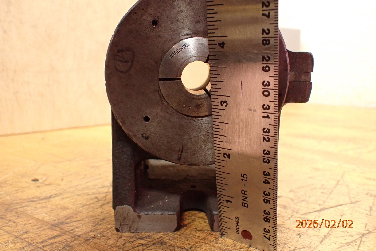 LOT BR45K: KALAMAZOO INDUSTRIES 5C COLLET INDEX FIXTURE W/ DRAW BAR